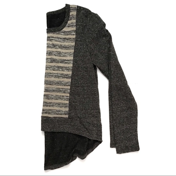 PAPER CRANE | GRAY & GOLD FLEECE PULLOVER - Picture 5 of 6